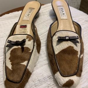 Isaac Mizrahi animal hair mule